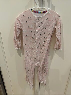 Magnetic me 6-9m Pink Baby One-Piece Footed Pajamas - Soft Sleepwear